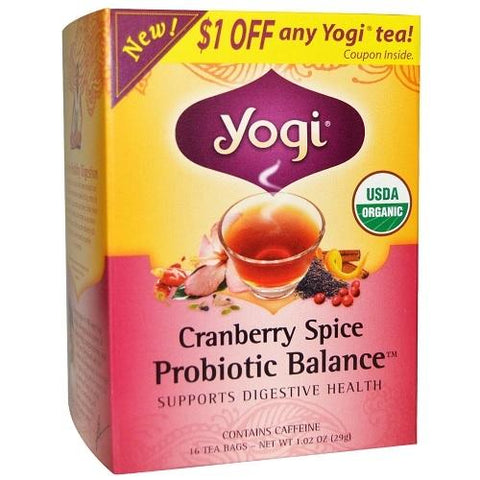 Yogi Tea Cranberry Spice Probiotic Balance  (6x16 BAG )