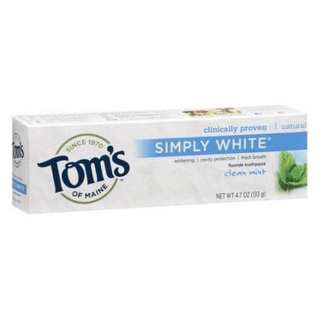 Tom's of Maine Clean Mint Whitening Fluoride Toothpaste (24x3 OZ)