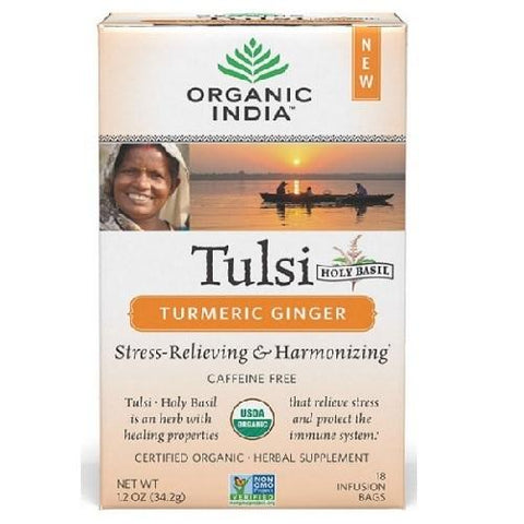 Organic India  Oi Tulsi Turmeric Ginger  (6X18 Ct)