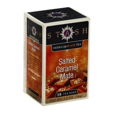 Stash Salted Caramel Mate Herbal and Black Tea  (6x18 BAG )