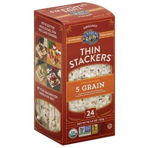 Lundberg Organic Thin Stackers Puffed Grain Cakes (12x5.9 OZ)