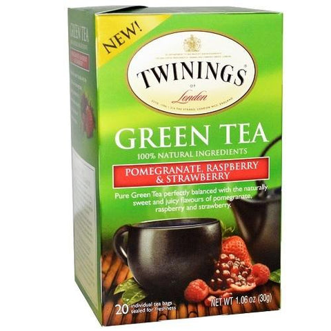 Twinings Green Tea Pomegranate, Raspberry & Strawberry (6x20 Ct)