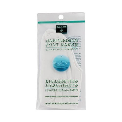 Earth Therapeutics Moist Foot Sock White (1x1PR )