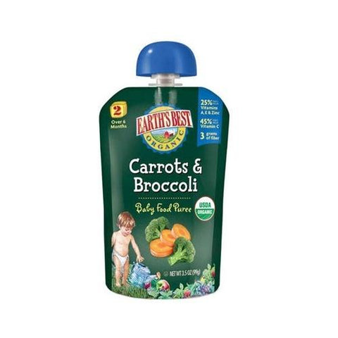 Earth's Best Baby Foods Puree Cart/Broc (12x3.5OZ )