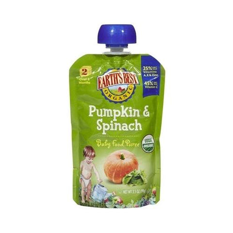 Earth's Best Baby Foods Puree Pmpkn/Spin (12x3.5OZ )
