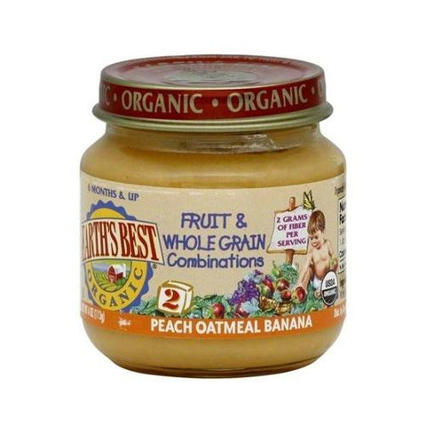 Earth's Best Baby Foods Baby Pch/Oat/Ban (12x4OZ )