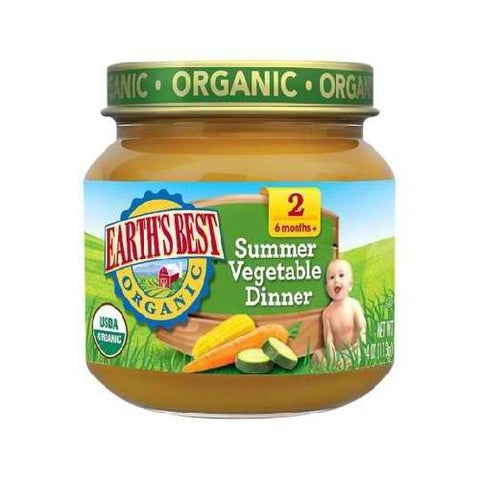 Earth's Best Baby Foods Baby Smr Veg Dnnr (12x4OZ )
