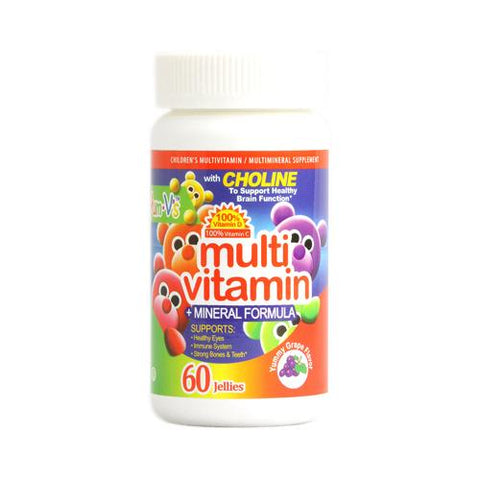 Yum V's Multi Vitamin plus Mineral Formula Jellies Yummy Grape (60 Chewables)