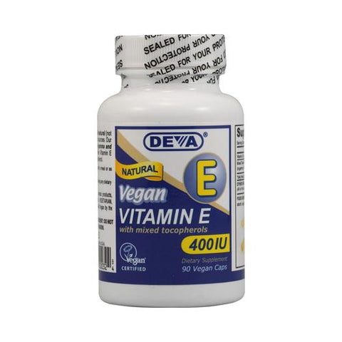 Deva Vegan Vitamin E with Mixed Tocopherols 400 IU (90 Veg Capsules)