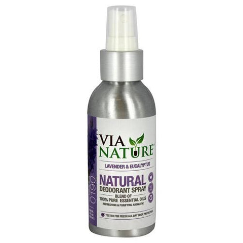 Via Nature Deodorant Spray Lavender and Eucalyptus (4 fl Oz)