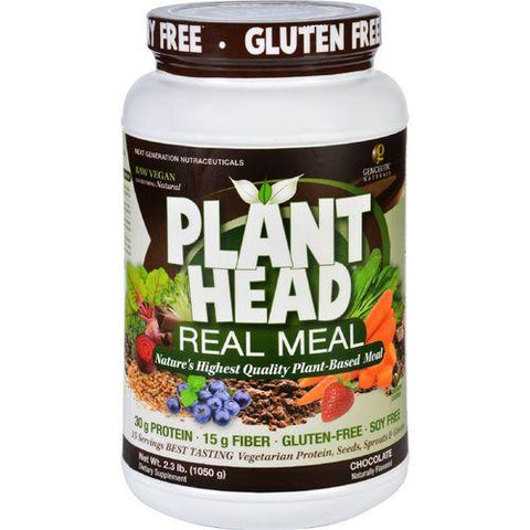 Genceutic Naturals Plant Head Real Meal  Chocolate  2.3 lb