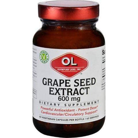 Olympian Labs Grape Seed Extract  600 mg  60 Vegetarian Capsules