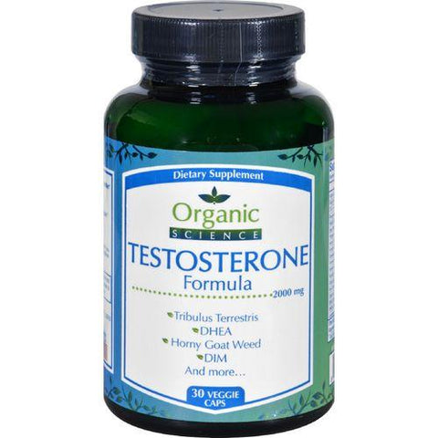 Organic Science Testosterone Formula  30 Veggie Caps
