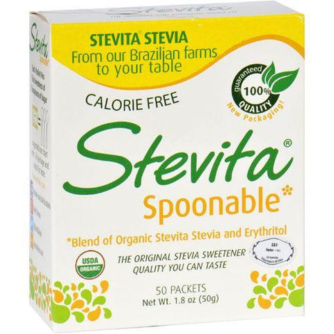 Stevita Stevia  Spoonable  Certified Organic  50 Packets