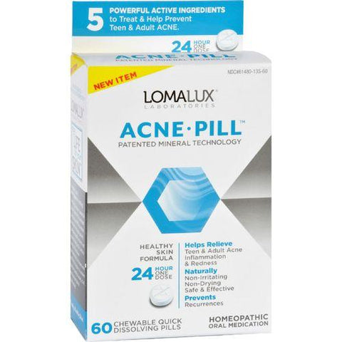 Loma Lux Laboratories Acne Pill  Chewable  Quick Dissolving  24 Count