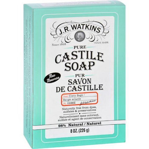 J.R. Watkins Bar Soap  Castile  Clary Sage  8 oz