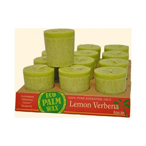 Aloha Bay Votive Eco Palm Wax Candle Lemon Verbena- (12x2 Oz)