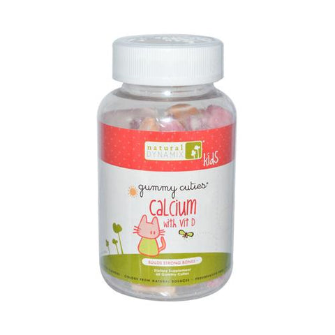 Natural Dynamix Calcium with Vit D for Kids (60 Gummies)