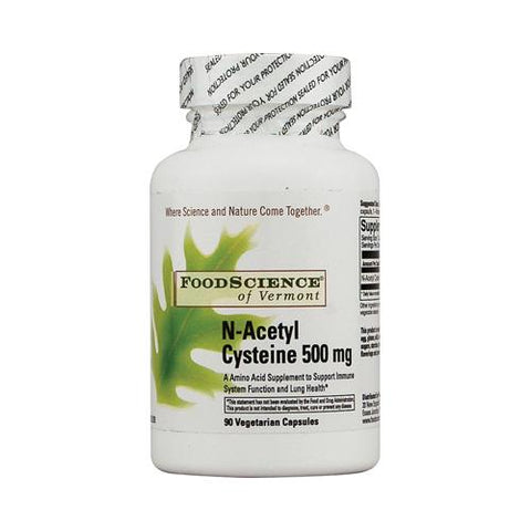 FoodScience of Vermont N-Acetyl Cysteine 500 mg (90 Veg Capsules)