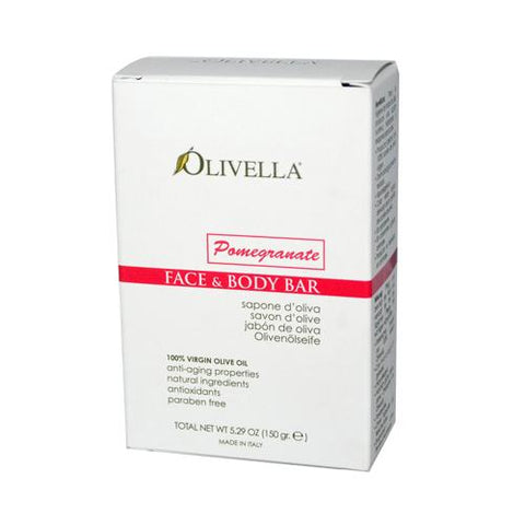 Olivella Face and Body Bar Soap Pomegranate 5.29 Oz