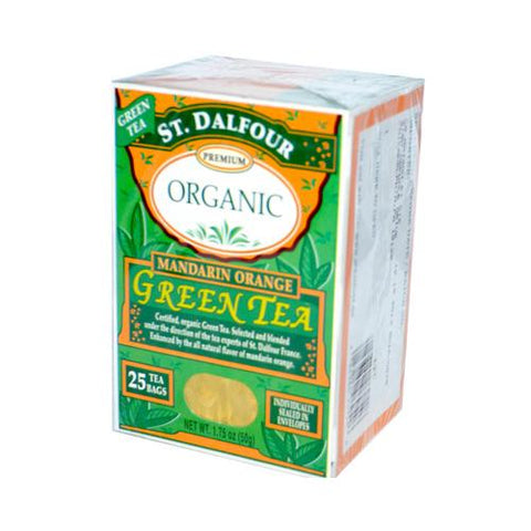 St Dalfour Organic Green Tea Mandarin Orange (1x25 Tea Bags)