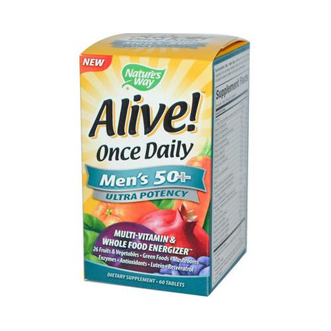 Nature's Way Alive! Once Daily Men's 50 plus Multi-Vitamin (1x60 Tablets)