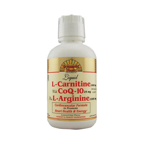 Dynamic Health Liquid L-Carnitine with CoQ-10 plus L-Arginine Lemon Lime (16 fl Oz)