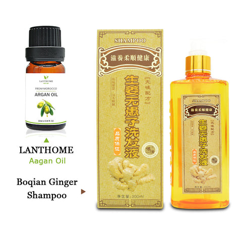 Moroccan Hair Oil Treatment + Ginger Professional Hair Shampoo